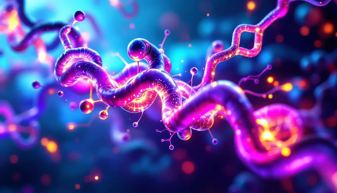 An artistic representation of combining peptides for enhanced health results.