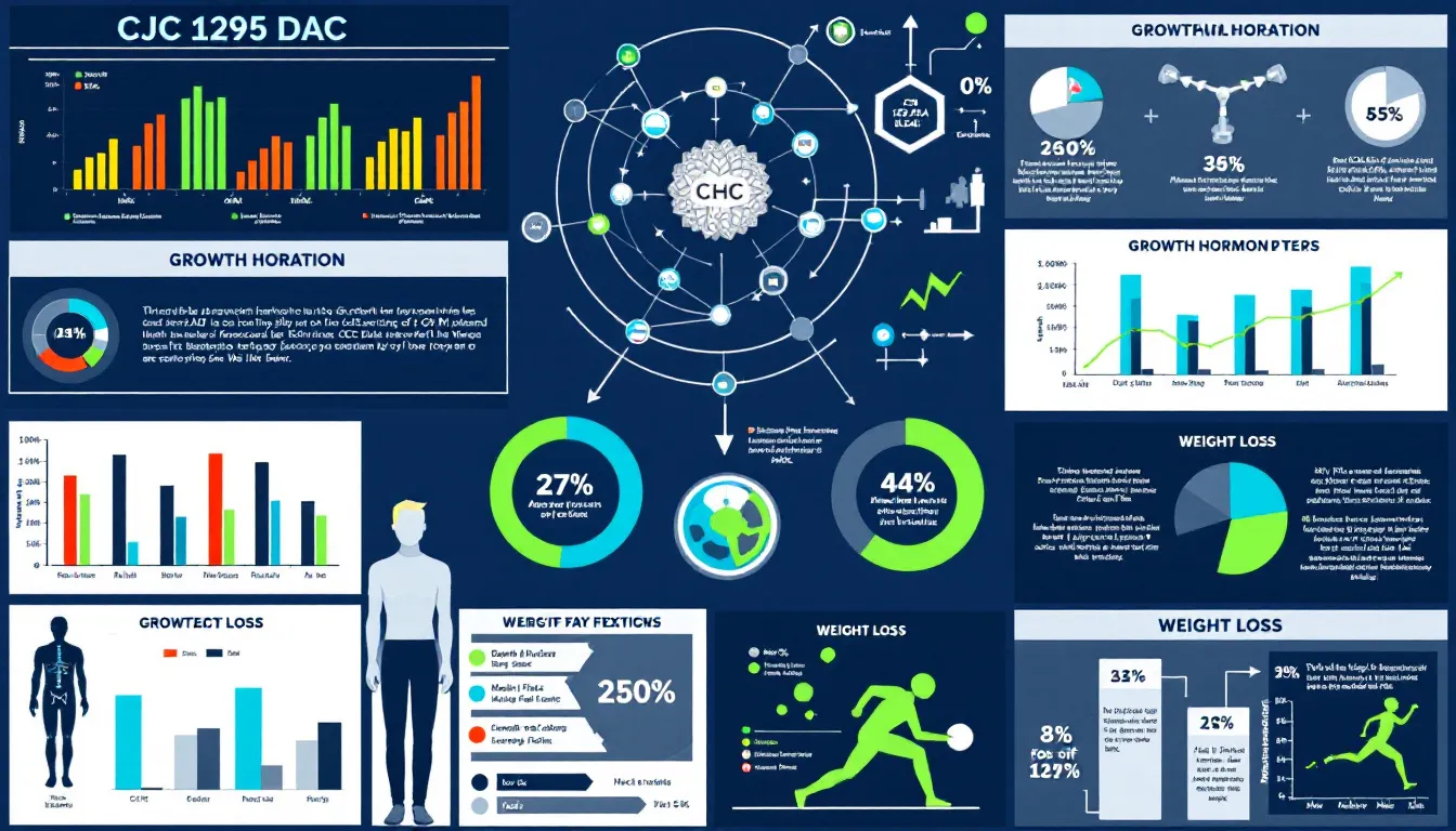 A collage of scientific research papers related to CJC 1295 DAC.