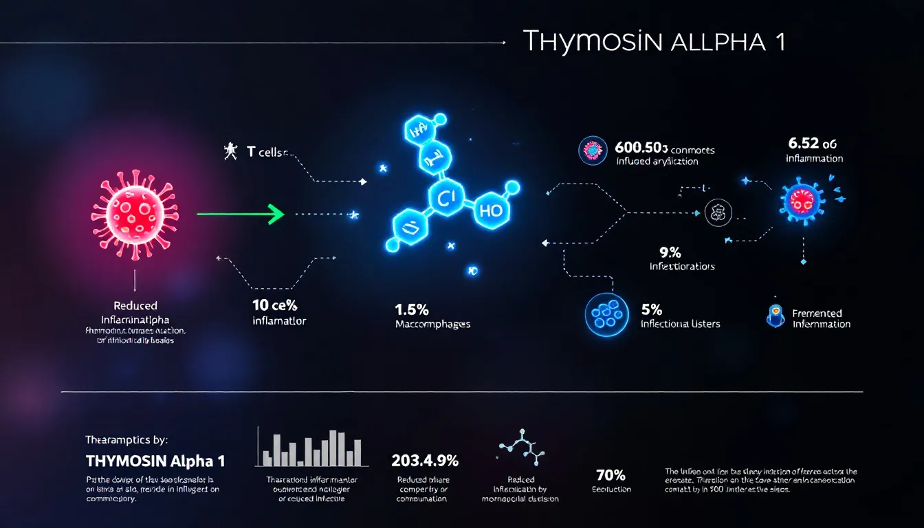 Illustration depicting thymosin alpha 1's role in combating infectious diseases.