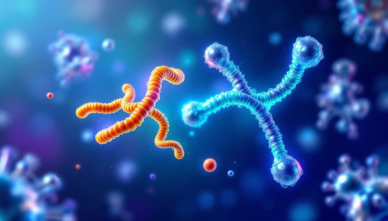 An illustration representing BPC 157 and Thymosin Beta 4, two peptides known for their healing properties.