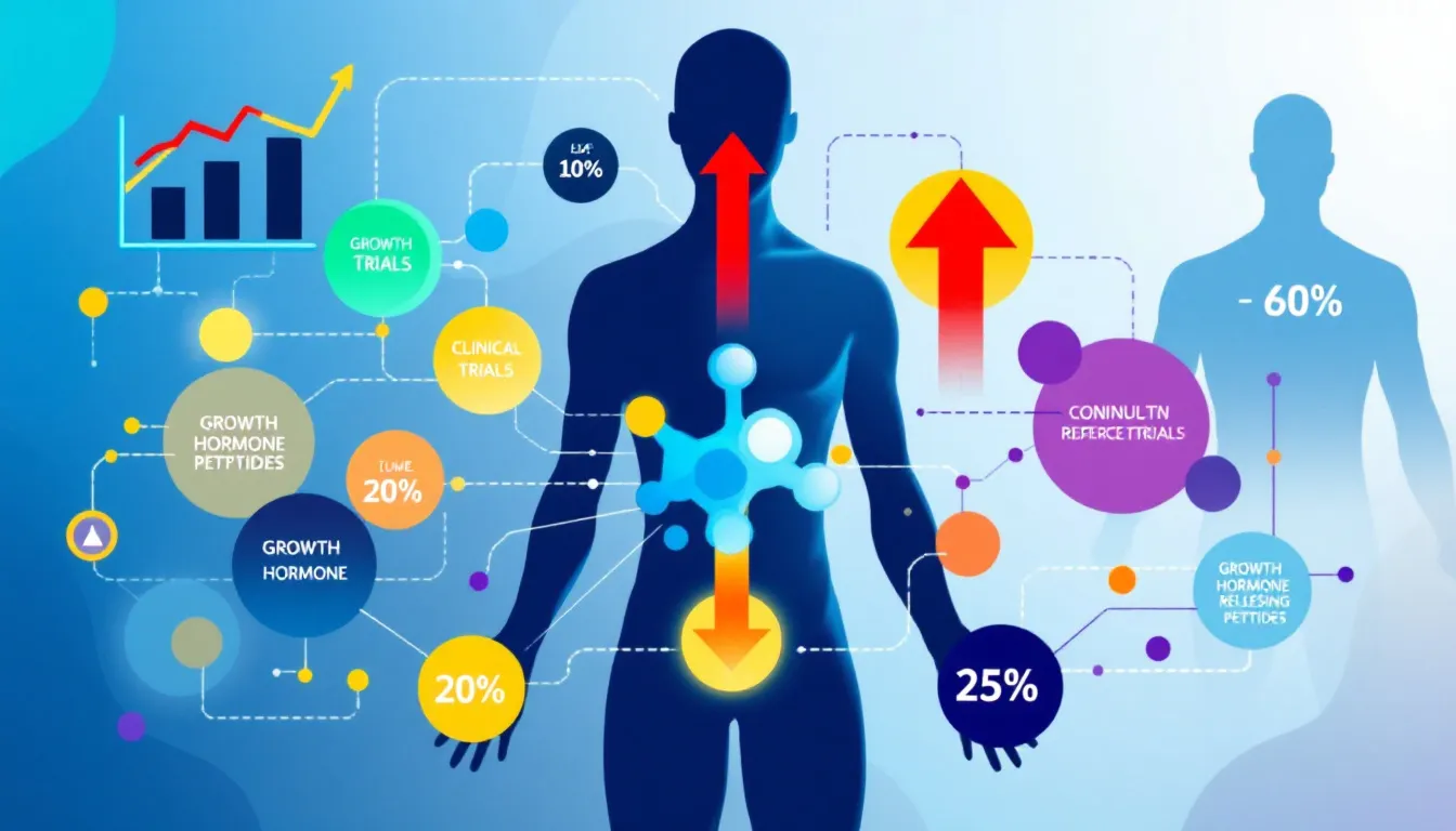 A depiction of laboratory studies related to growth hormone research protocols.
