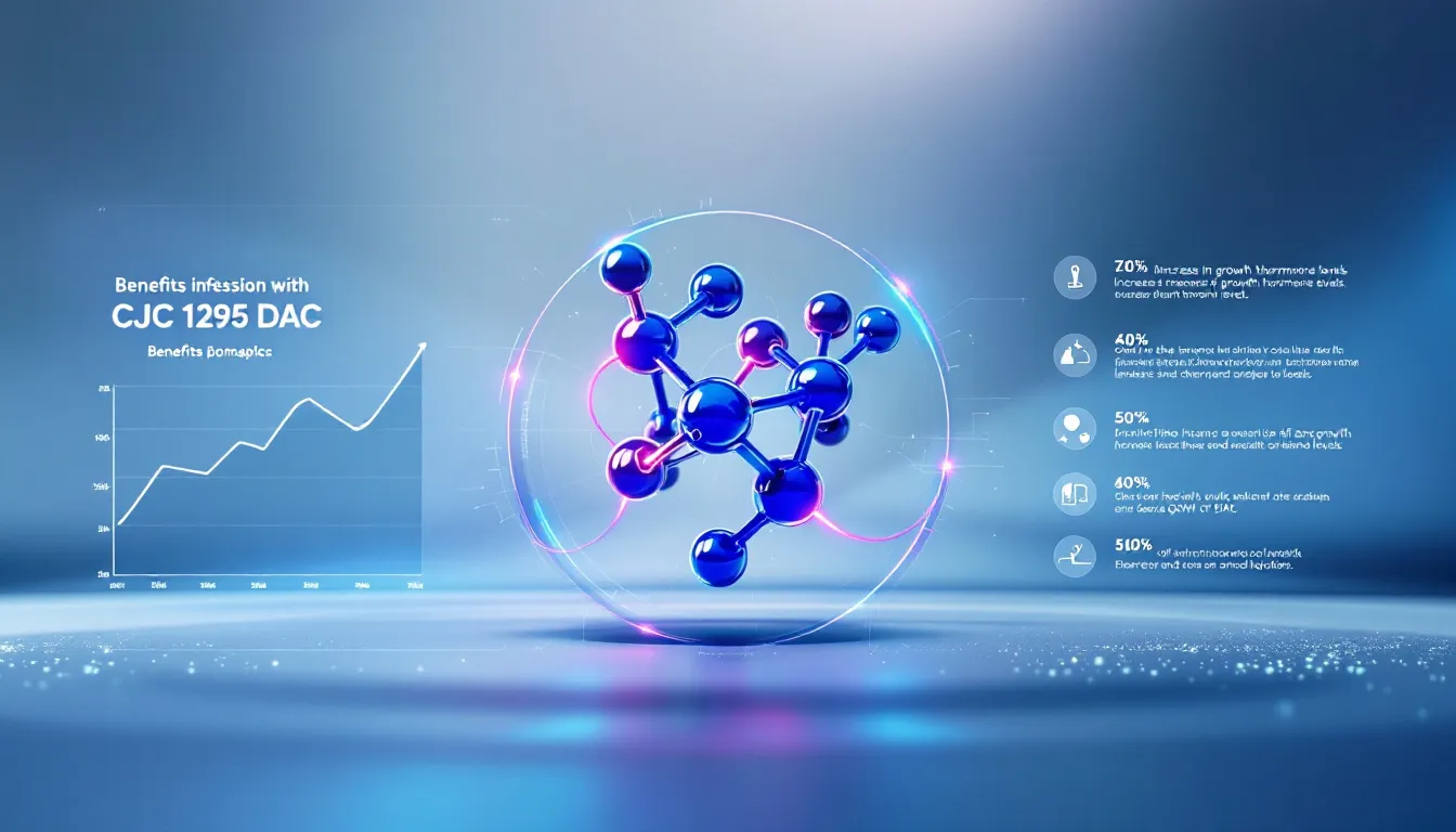 Visual representation of the benefits associated with CJC 1295 DAC.