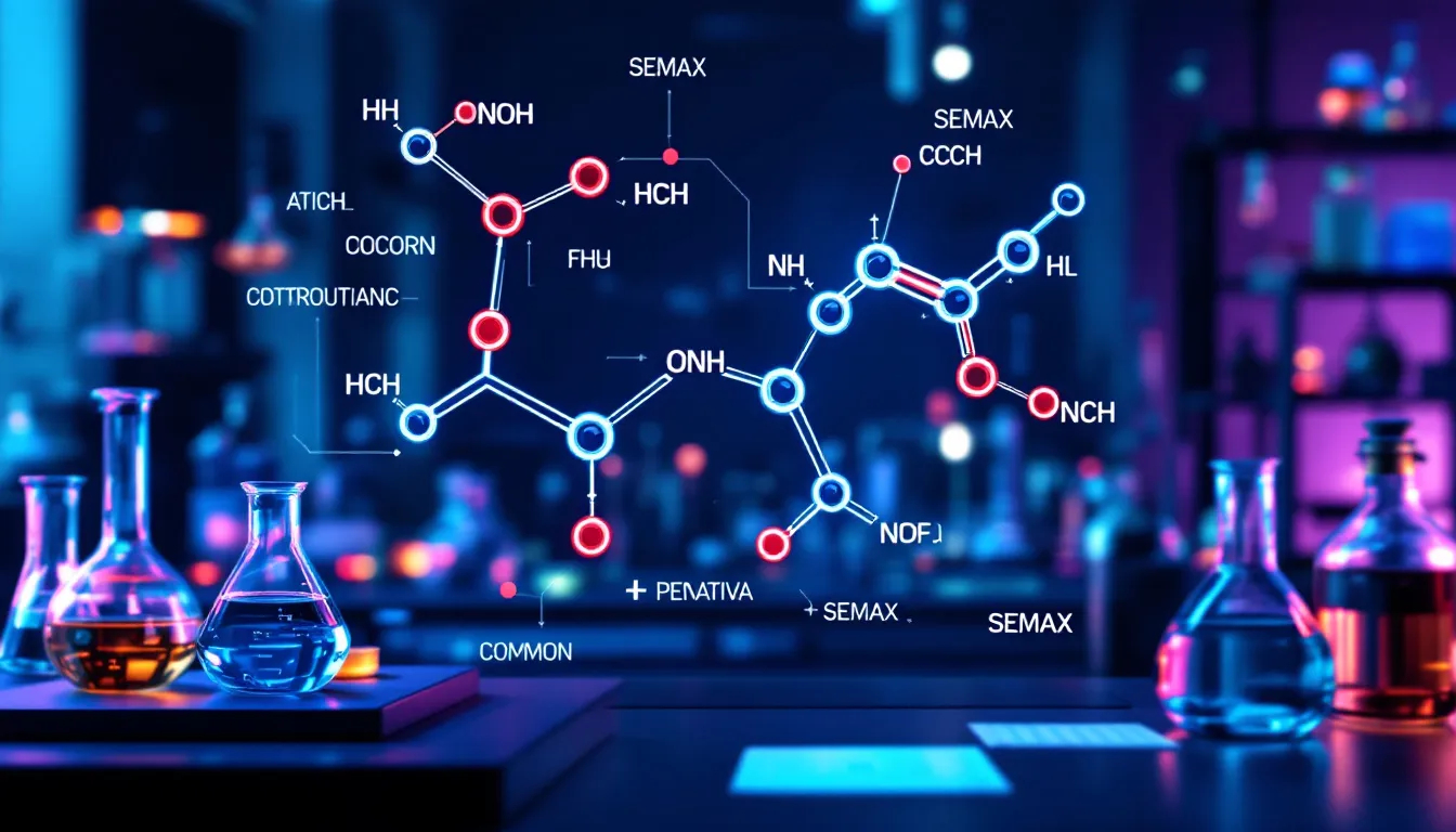 Diagram illustrating mechanisms of action of semax.