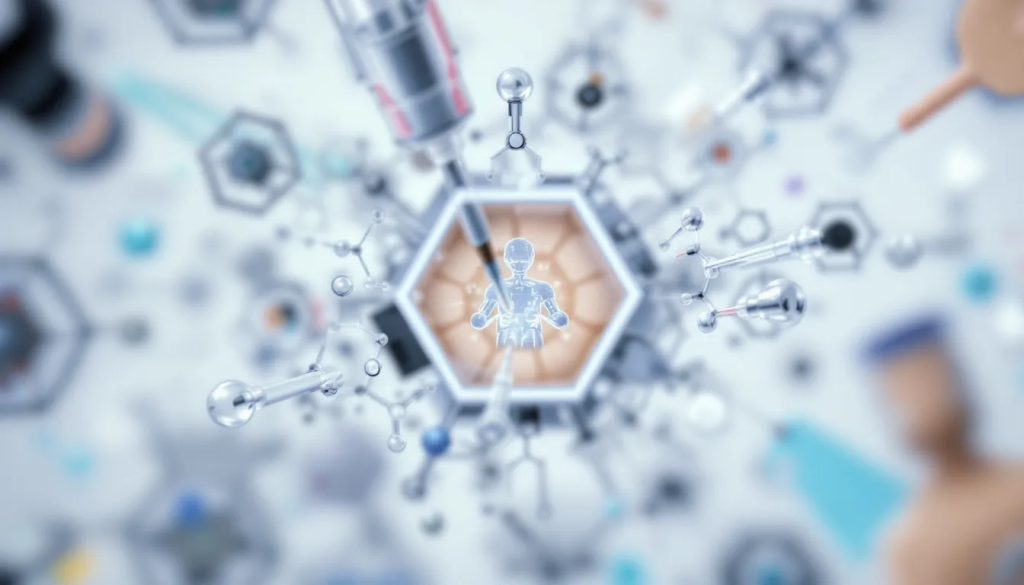 Illustration of selective estrogen receptor modulators (SERMs) interacting with estrogen receptors.