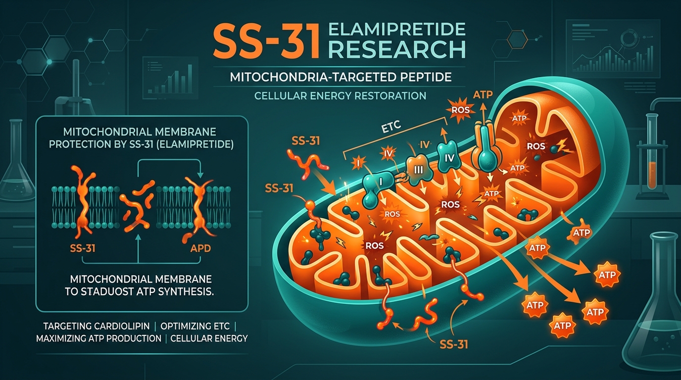 SS-31 (Elamipretide): Cardiolipin-Targeting Mitochondrial Peptide — Heart & Energy Metabolism Research