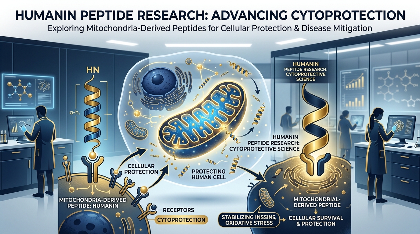 Humanin Peptide: Mitochondrial-Derived Longevity Research, IGF-1 Signaling & Neuroprotection Studies