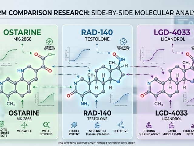 Ostarine (MK-2866) vs RAD-140 vs LGD-4033: SARM Research Comparison Guide for 2026