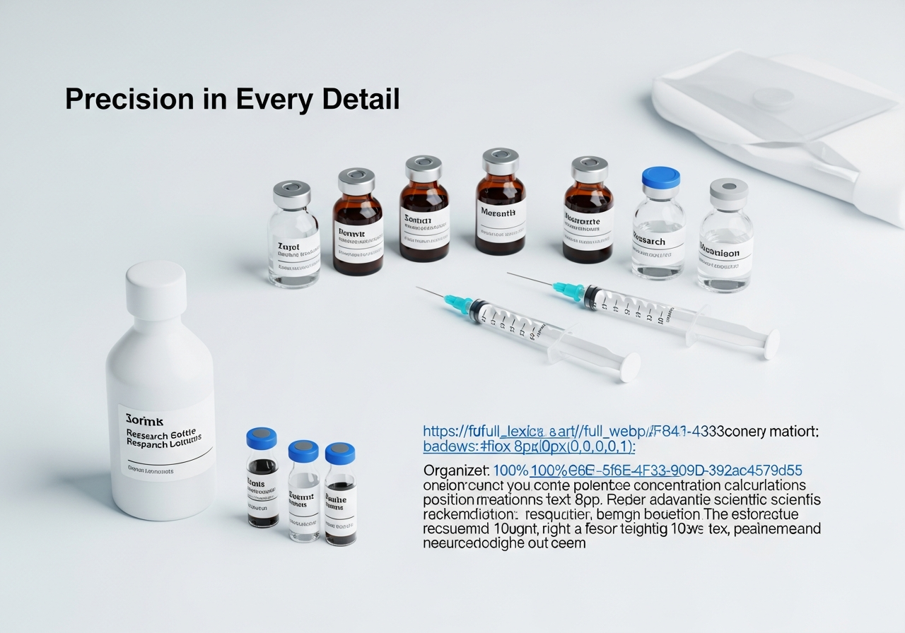 Research peptide concentration calculation setup