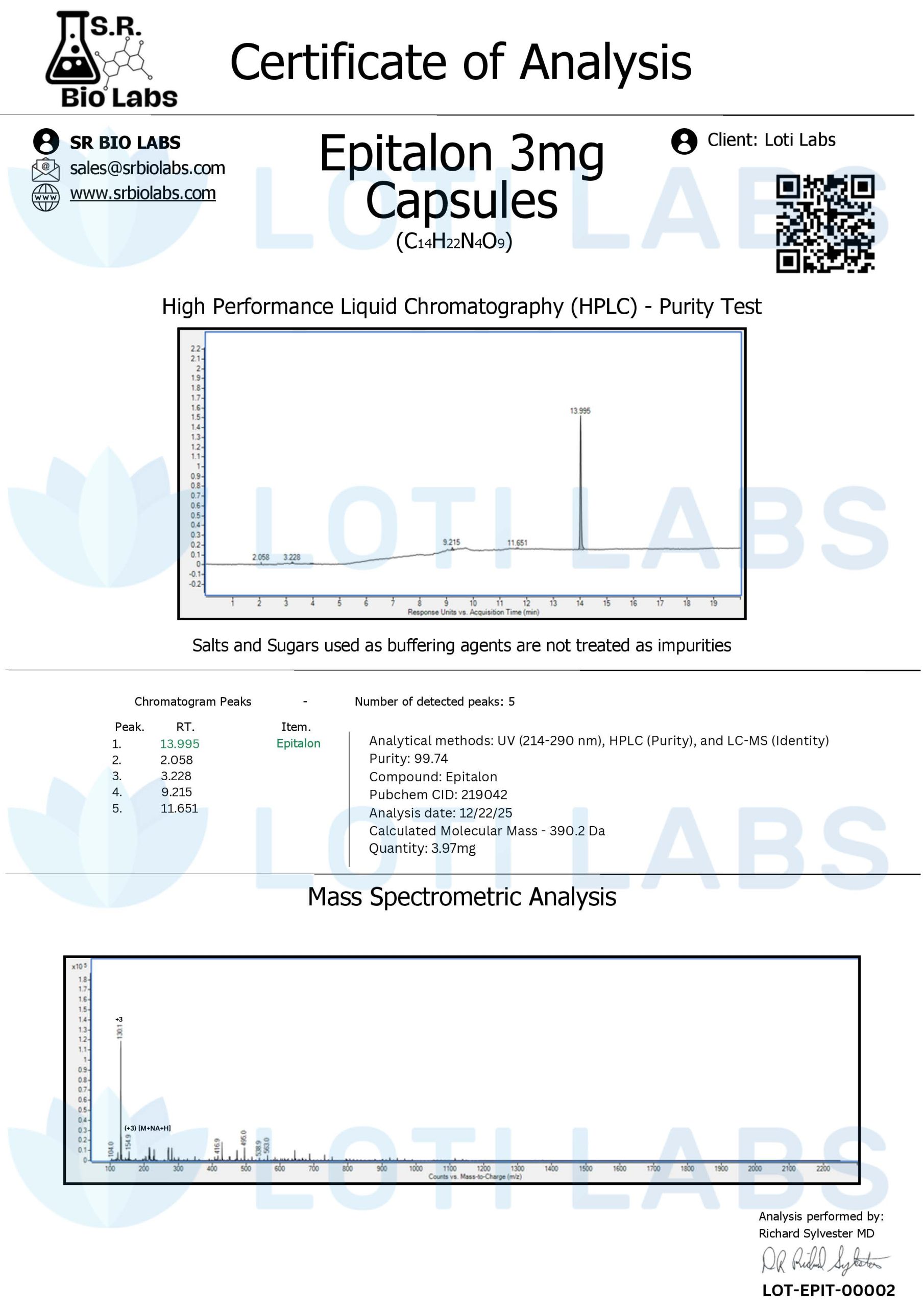Epitalon Capsules 3mg | Telomerase Research | Loti Labs Epitalon Capsules 3mg | Telomerase Research | Loti Labs