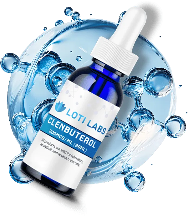 blue clenbuterol dropper bottle