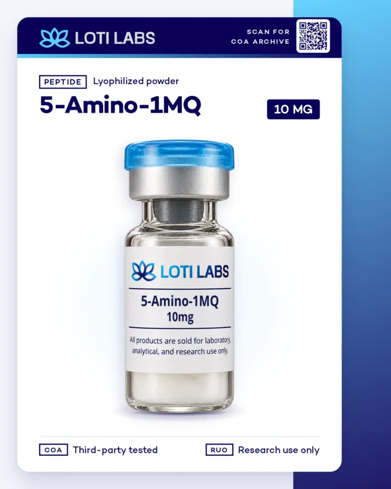 5-amino-1MQ 10mg product photo, Loti Labs, research use only
