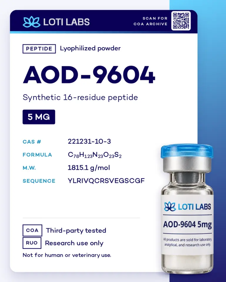 AOD-9604 5mg by Loti Labs, research use only