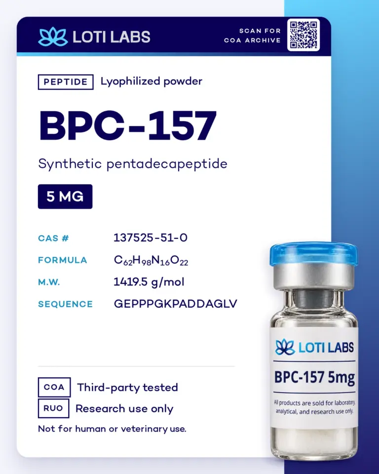 BPC-157 5mg by Loti Labs, research use only