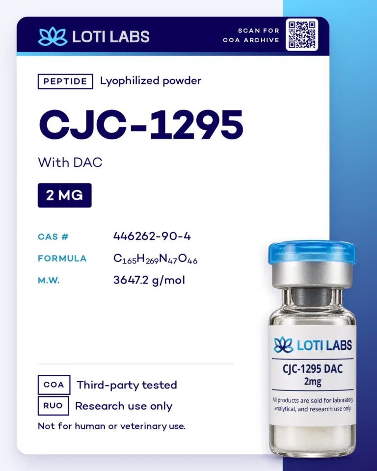CJC-1295 W/ DAC 2mg by Loti Labs, research use only