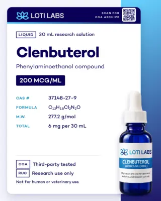 Clenbuterol 200mcg/ml (30ml) by Loti Labs, research use only