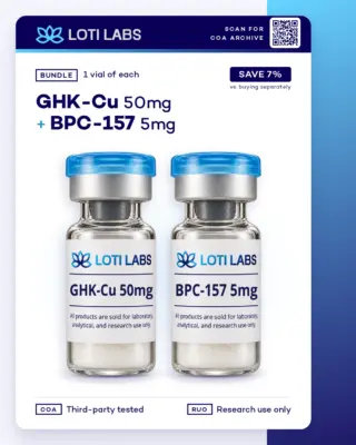 GHK-Cu 50mg + BPC-157 5mg Bundle by Loti Labs, research use only