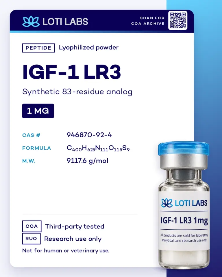 IGF-1 LR3 1mg by Loti Labs, research use only