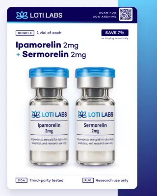 Ipamorelin 2mg + Sermorelin 2mg Bundle by Loti Labs, research use only