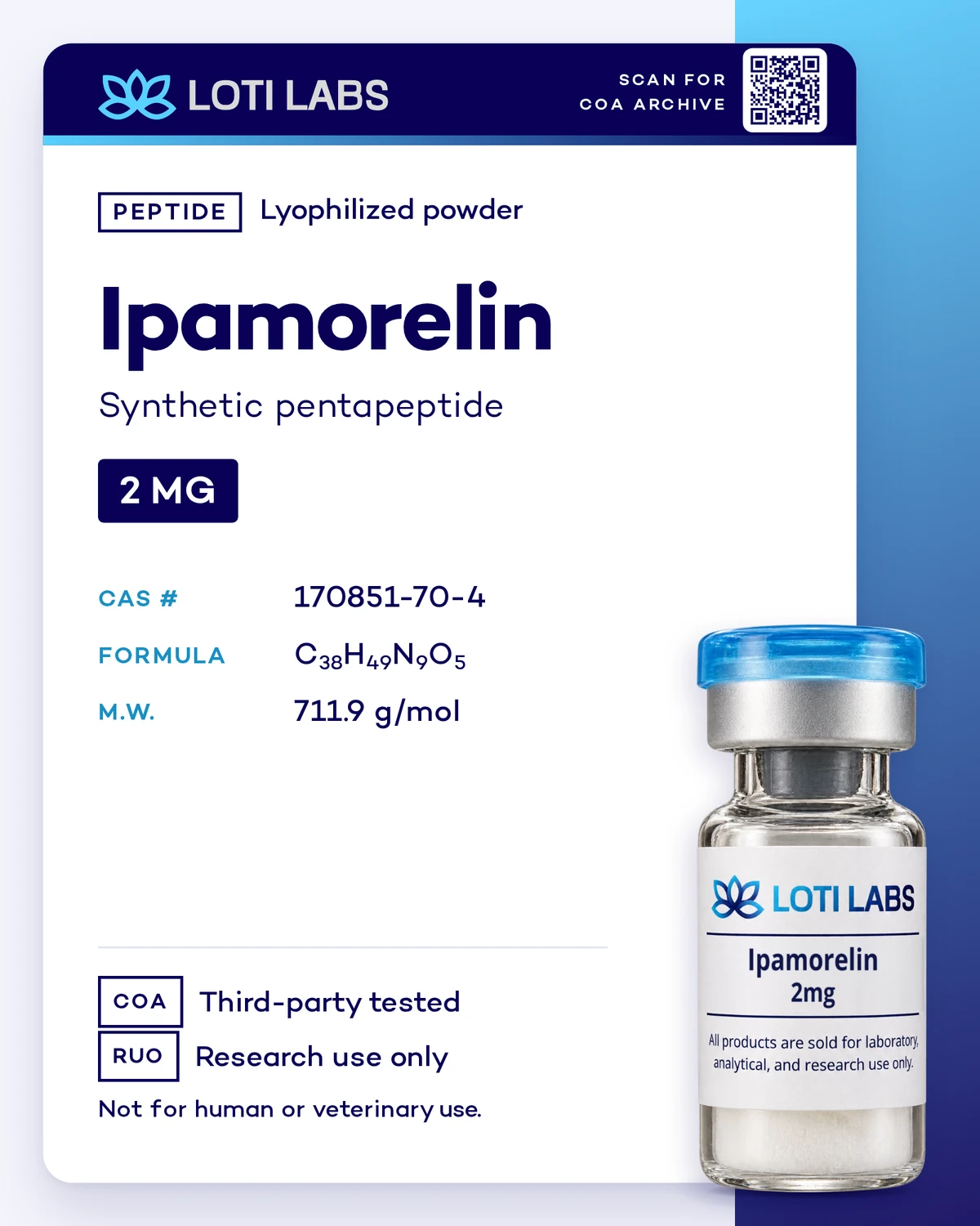 Ipamorelin 2mg, Loti Labs