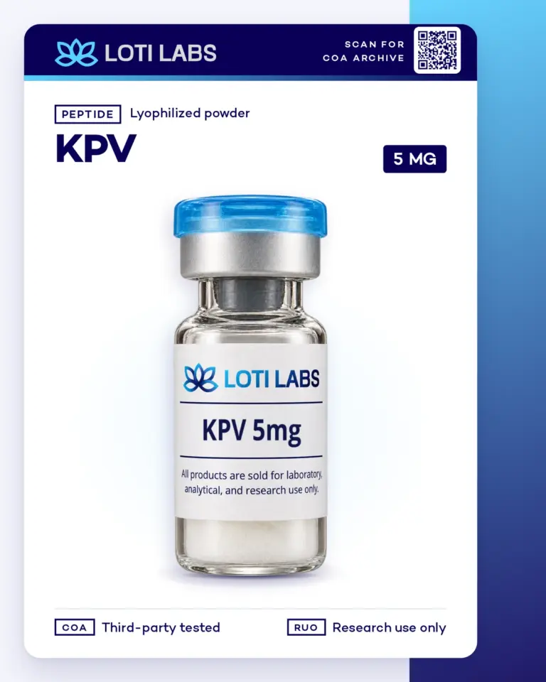 KPV 5mg product photo, Loti Labs, research use only