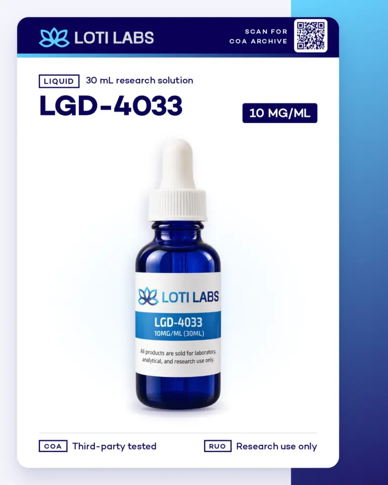 LGD-4033 10mg/ml (30ml) product photo, Loti Labs, research use only