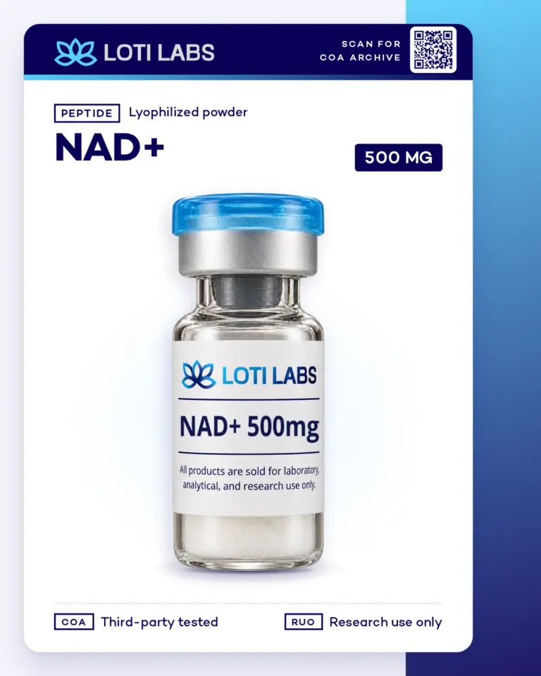 NAD+ 500mg product photo, Loti Labs, research use only