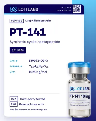 PT-141 (Bremelanotide) 10MG by Loti Labs, research use only