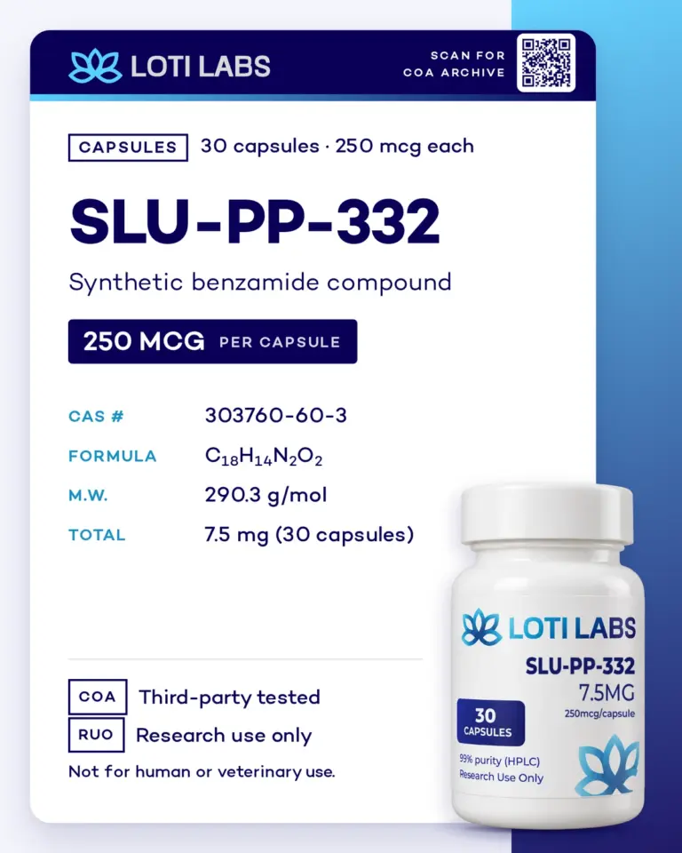 SLU-PP-332 Capsules (250mcg/capsule, 30 capsules) by Loti Labs, research use only
