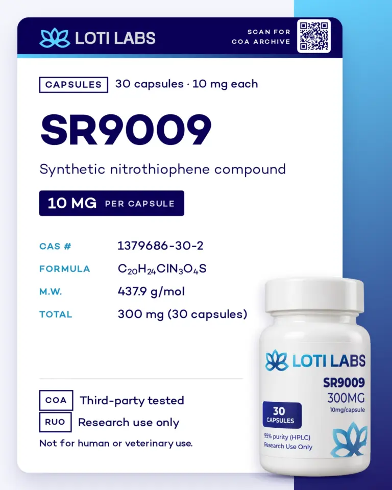 SR9009 Capsules (10mg/capsule, 30 capsules) by Loti Labs, research use only