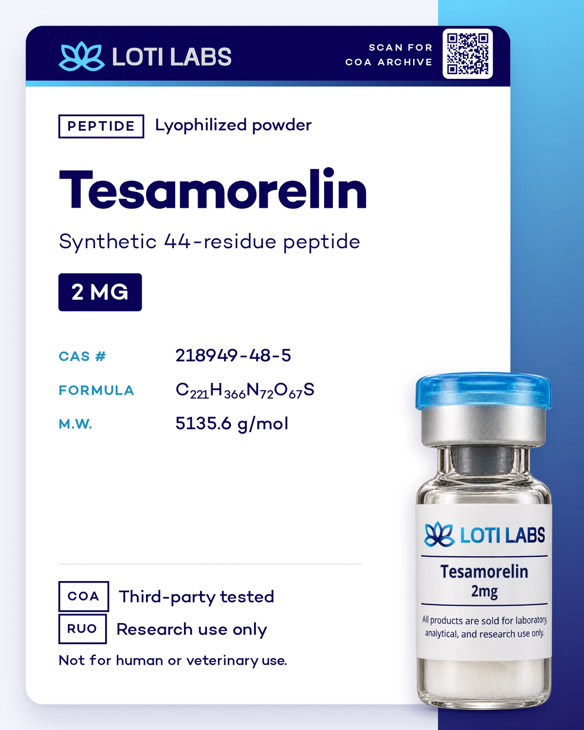 Tesamorelin 2mg, Loti Labs