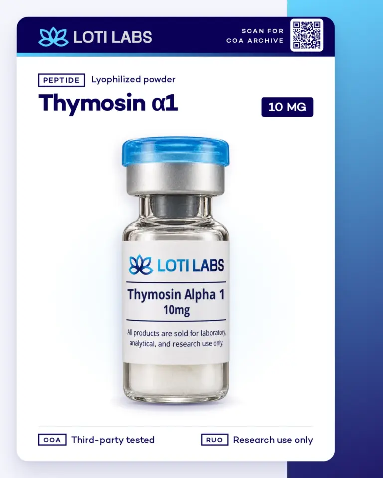 Thymosin Alpha 1 10mg product photo, Loti Labs, research use only