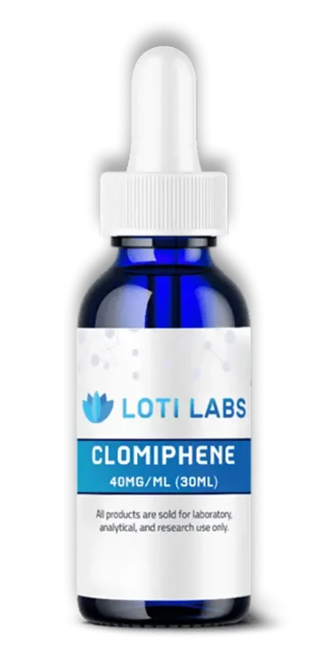 A white bottle labeled "LOTILABS SR9009 300MG, 30 capsules, 10mg/capsule, 99% purity (HPLC), Research Use Only.